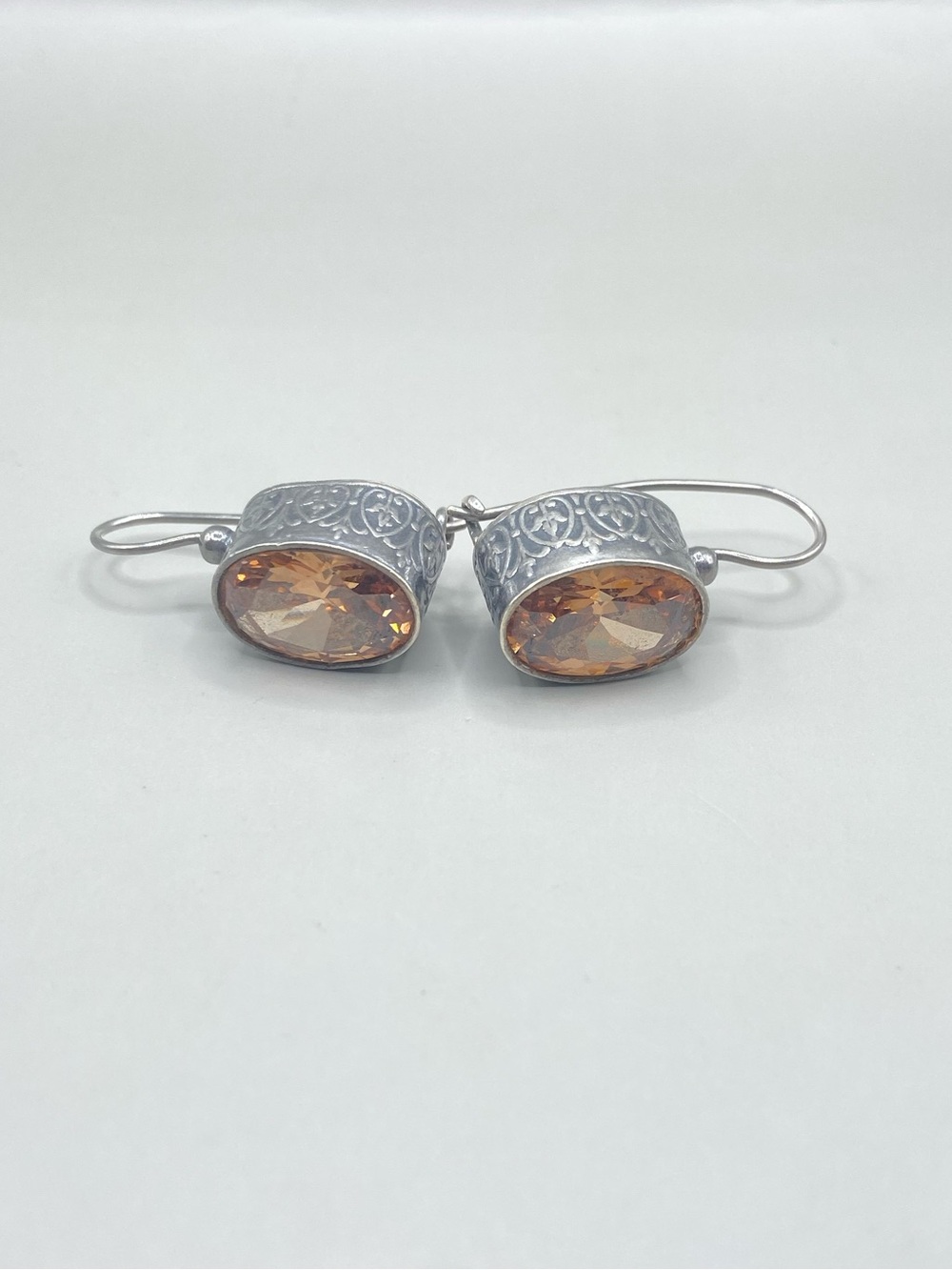 Silpada Sterling Silver Champagne Cubic Zirconia Earrings - Picture 3 of 9